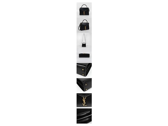 Saint Laurent Borsa a tracolla Cassandra con manico superiore Nero - vista 2