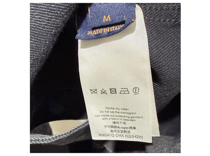 Louis Vuitton Giacca-camicia da lavoro in denim monogram nero - vista 6