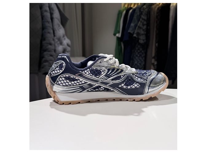 Bottega Veneta Sneakers Orbit Abyss Silver Navy Blu - vista 5