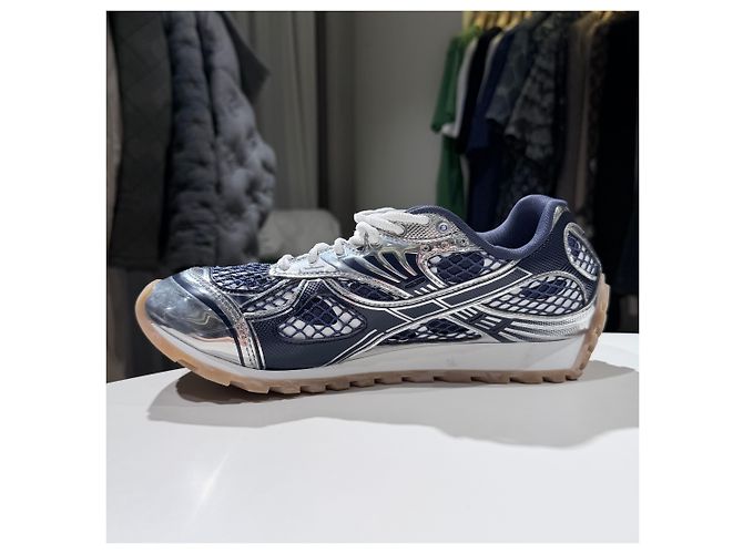Bottega Veneta Sneakers Orbit Abyss Silver Navy Blu - vista 6