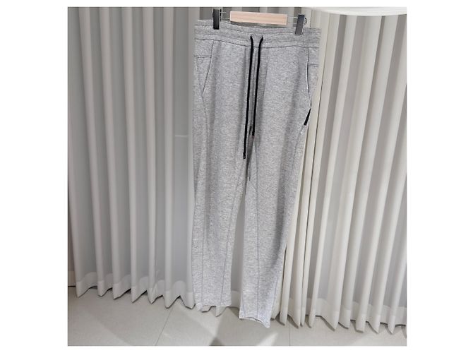 Brunello Cucinelli Cotton Gray Banded Training Pants Brown - view 2