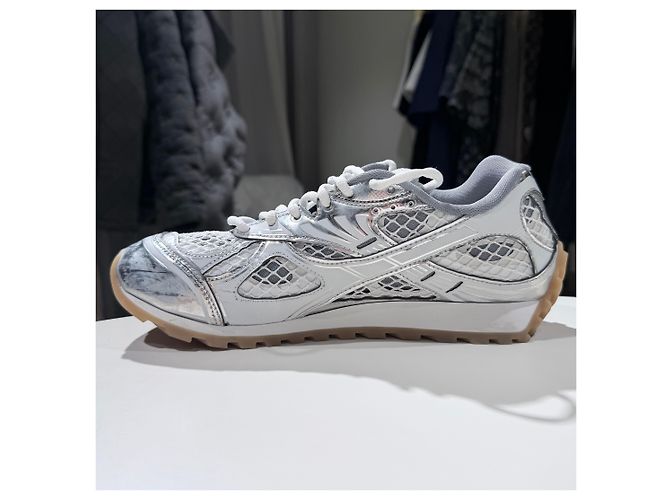 Bottega Veneta Sneakers Orbit Silver White Bianco - vista 6