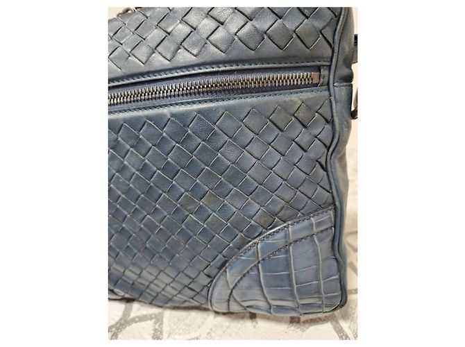 Borsa a tracolla Bottega Veneta Intrecciato Blu Navy - vista 13