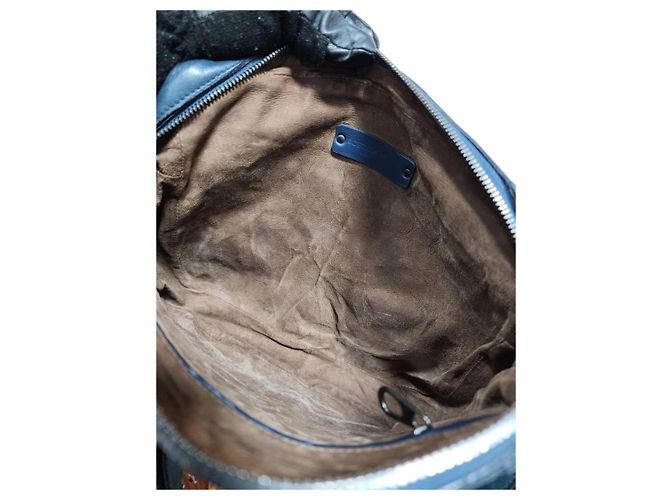 Borsa a tracolla Bottega Veneta Intrecciato Blu Navy - vista 16