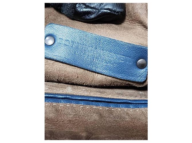 Borsa a tracolla Bottega Veneta Intrecciato Blu Navy - vista 4