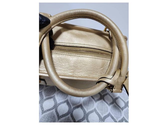 Borsa a tracolla Amazona 36 in pelle di capra metallizzata LOEWE Gold D'oro - vista 10