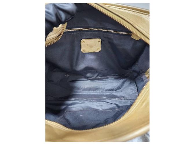 Borsa a tracolla Amazona 36 in pelle di capra metallizzata LOEWE Gold D'oro - vista 12