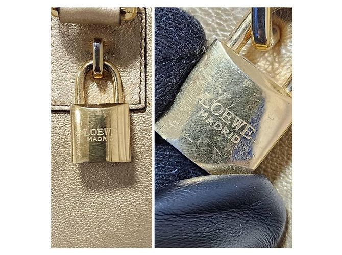 Borsa a tracolla Amazona 36 in pelle di capra metallizzata LOEWE Gold D'oro - vista 4