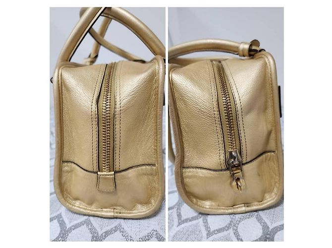Borsa a tracolla Amazona 36 in pelle di capra metallizzata LOEWE Gold D'oro - vista 7