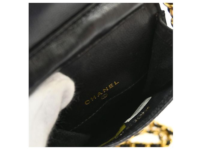 Portacellulare Chanel Vintage CC Caviar Nero - vista 3