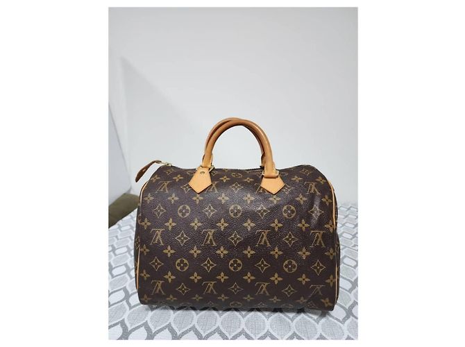 LOUIS VUITTON Monogram Speedy 30 Brown/Beige Marrone - vista 12