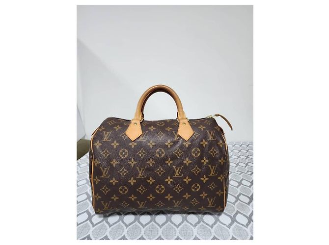 LOUIS VUITTON Monogram Speedy 30 Brown/Beige Marrone - vista 13