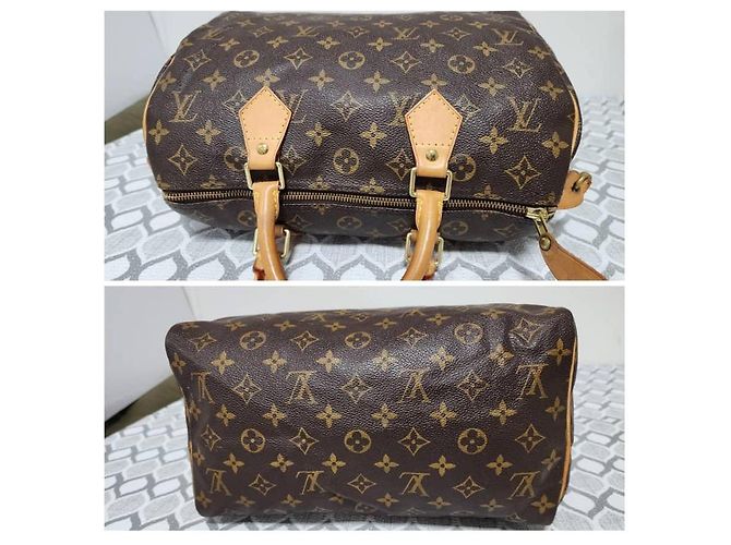 LOUIS VUITTON Monogram Speedy 30 Brown/Beige Marrone - vista 4
