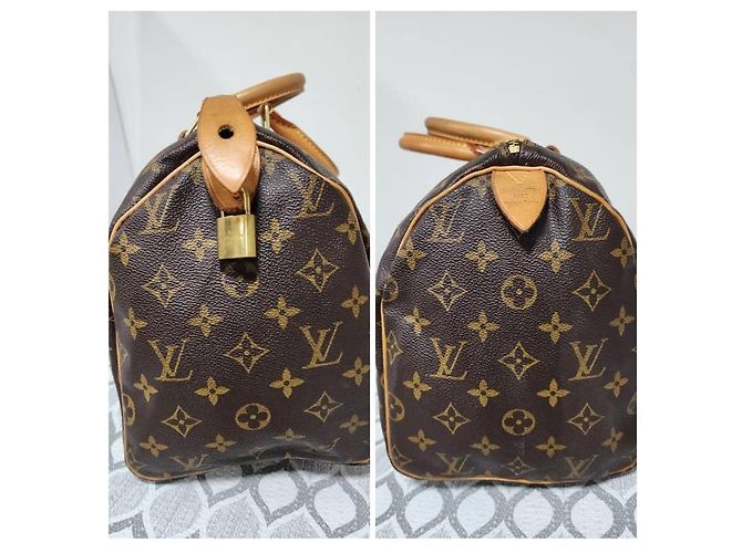 LOUIS VUITTON Monogram Speedy 30 Brown/Beige Marrone - vista 6