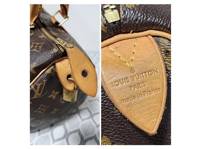 LOUIS VUITTON Monogram Speedy 30 Brown/Beige Marrone - vista 7