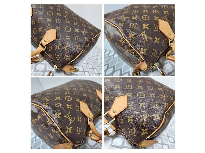 LOUIS VUITTON Monogram Speedy 30 Brown/Beige Marrone - vista 8