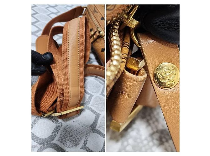 Borsa a tracolla/spalla MCM Visetos Brown Marrone - vista 11