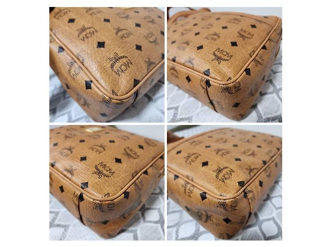 Borsa a tracolla/spalla MCM Visetos Brown Marrone - vista 12