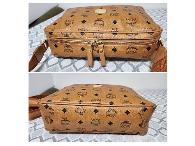 Borsa a tracolla/spalla MCM Visetos Brown Marrone - vista 7