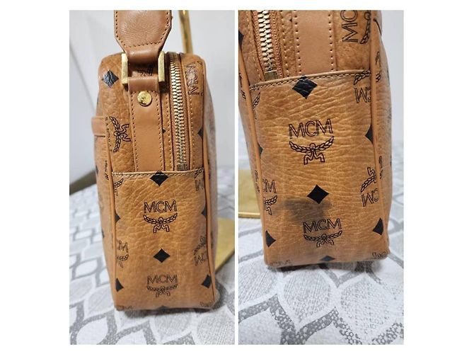 Borsa a tracolla/spalla MCM Visetos Brown Marrone - vista 9