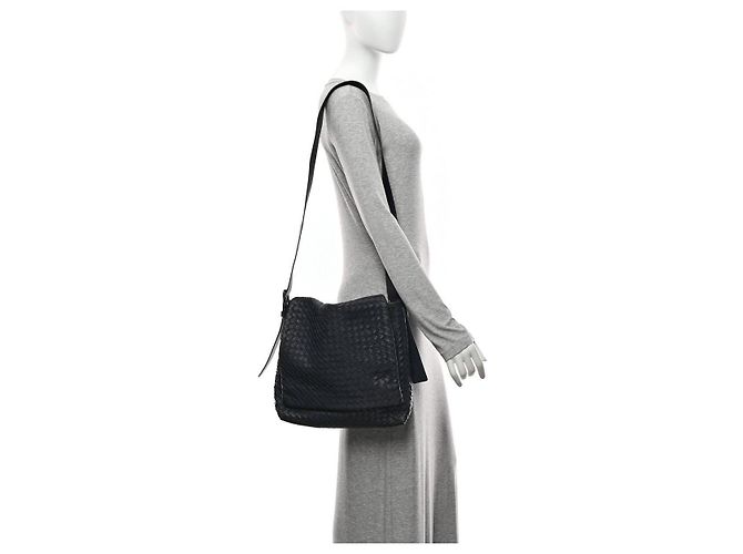 Borsa a tracolla BOTTEGA VENETA Nappa Intrecciato Black Nero - vista 13