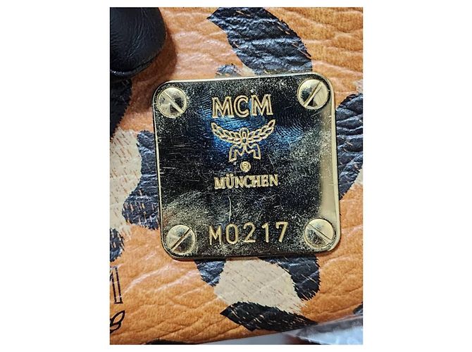 MCM Leopard Print Leather Backpack Brown/Black - view 2