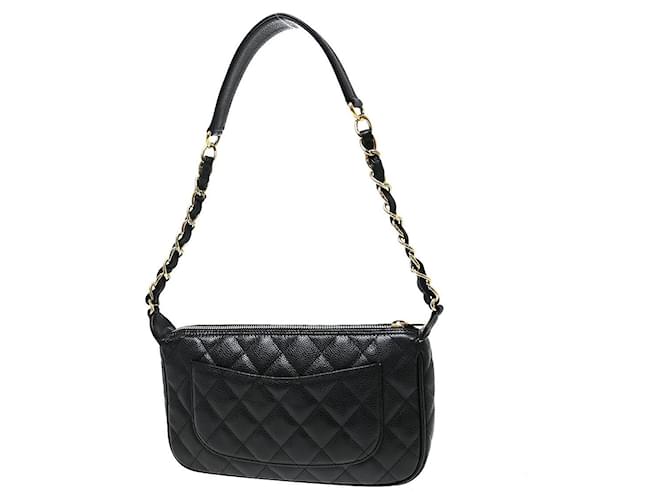 Chanel Timeless CC Chain Quilted Caviar Medium Nero - vista 2