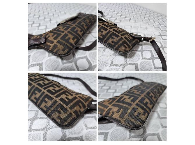 Borsa a tracolla Fendi Zucca Marrone - vista 10