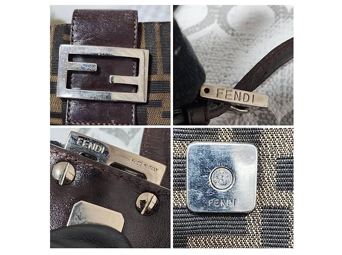 Borsa a tracolla Fendi Zucca Marrone - vista 4