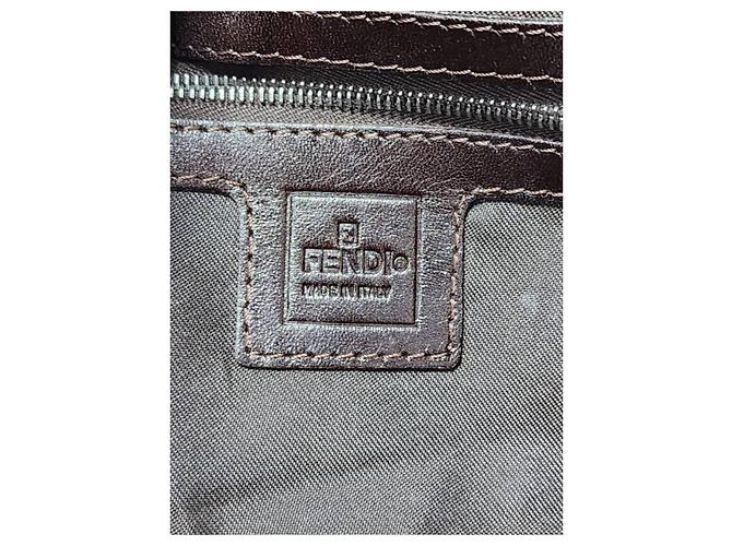 Borsa a tracolla Fendi Zucca Marrone - vista 5