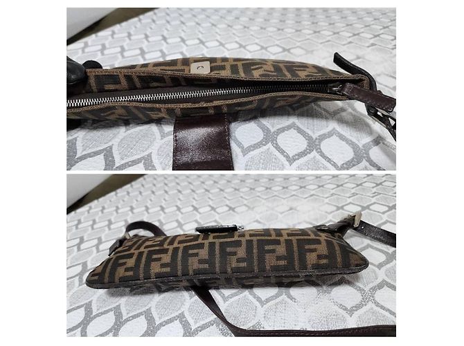 Borsa a tracolla Fendi Zucca Marrone - vista 6