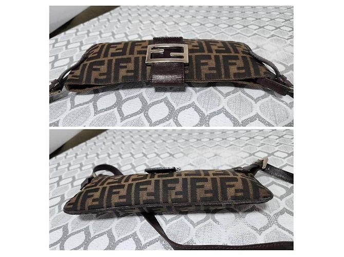 Borsa a tracolla Fendi Zucca Marrone - vista 7