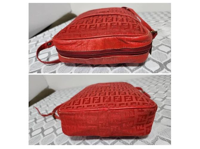 Borsa a tracolla Fendi Zucchino Zucca Rossa Rosso - vista 4