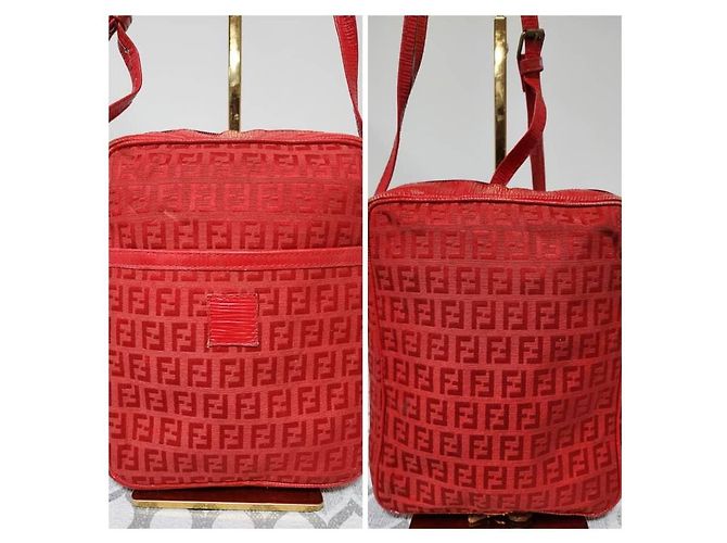 Borsa a tracolla Fendi Zucchino Zucca Rossa Rosso - vista 5