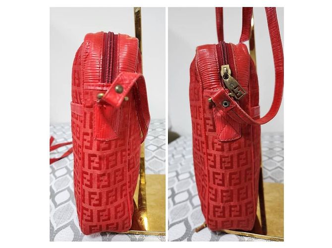 Borsa a tracolla Fendi Zucchino Zucca Rossa Rosso - vista 6