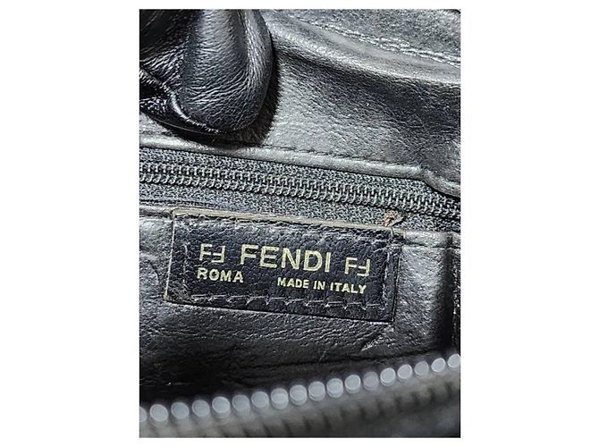 Borsa a tracolla Fendi Zucchino FF Nera Nero - vista 2