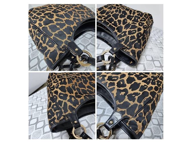 Fendi Borsa Tote in Tela Stampa Leopardata Marrone Nero Stampa leopardo - vista 10