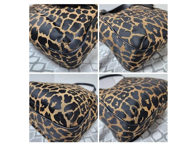 Fendi Borsa Tote in Tela Stampa Leopardata Marrone Nero Stampa leopardo - vista 12