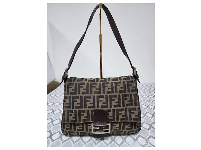 FENDI Vintage Zucca Mama Baguette Brown Tasche - Ansicht 13