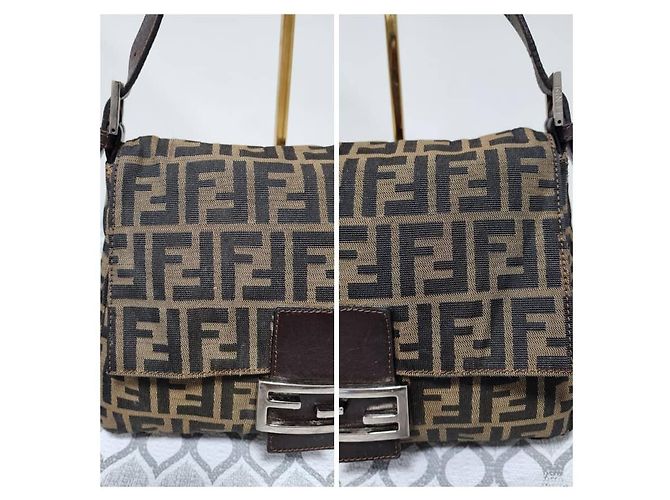 FENDI Vintage Zucca Mama Baguette Brown Tasche - Ansicht 7