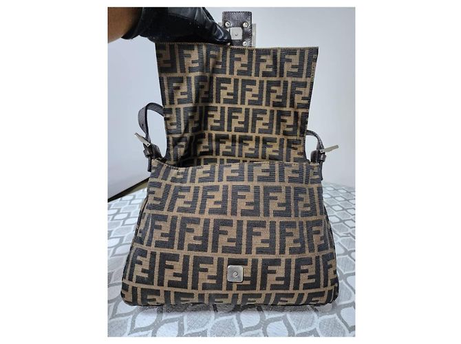 FENDI Vintage Zucca Mama Baguette Brown Tasche - Ansicht 8