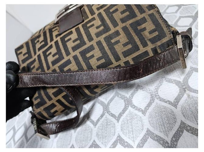 FENDI Vintage Zucca Mama Baguette Brown Tasche - Ansicht 9