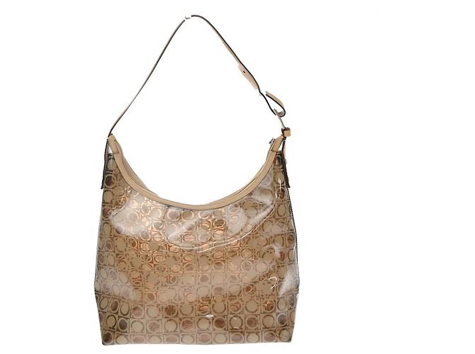 Salvatore Ferragamo Gancini PVC Leather Marrone - vista 2