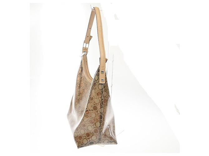 Salvatore Ferragamo Gancini PVC Leather Marrone - vista 3