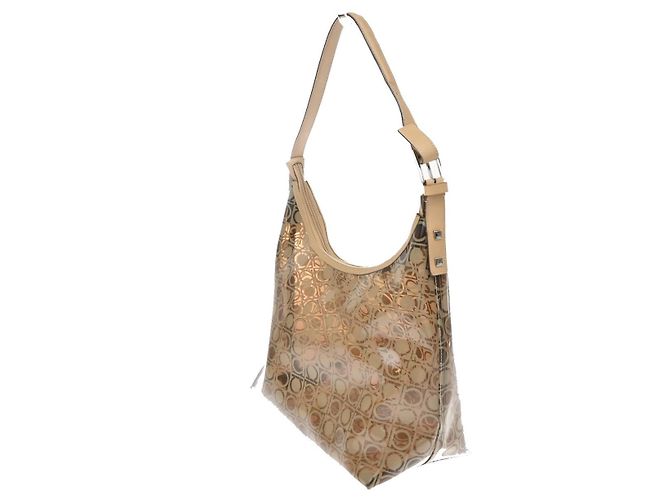 Salvatore Ferragamo Gancini PVC Leather Marrone - vista 4
