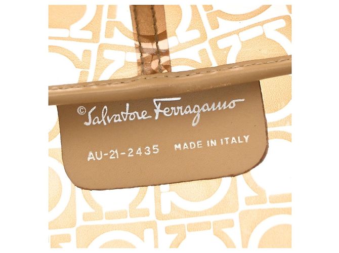 Salvatore Ferragamo Gancini PVC Leather Marrone - vista 6