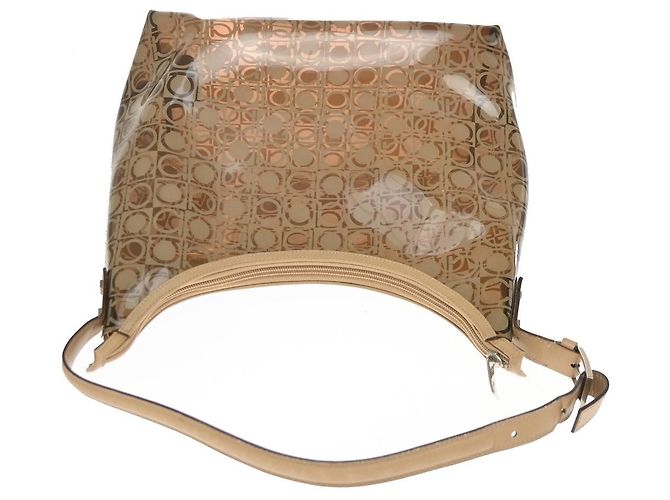 Salvatore Ferragamo Gancini PVC Leather Marrone - vista 7