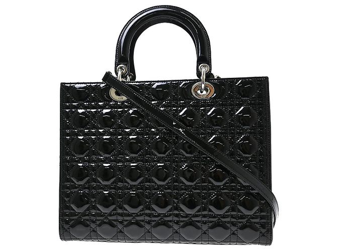 Christian Dior Lady Dior Patent Large Nero - vista 2