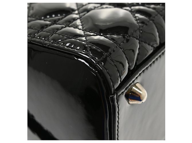Christian Dior Lady Dior Patent Large Nero - vista 6