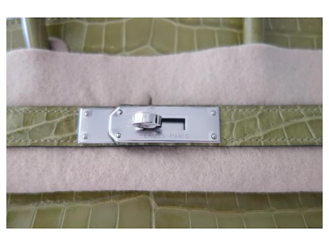 borsa Hermès Birkin 30 crocodile Verde - vista 5